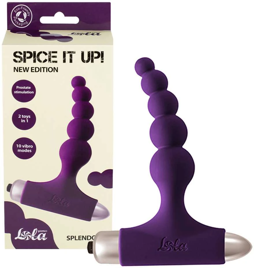 Lola Games Silikono kištukas moterims ir vyrams - Vibrating Plug Splendor Ultraviolet.