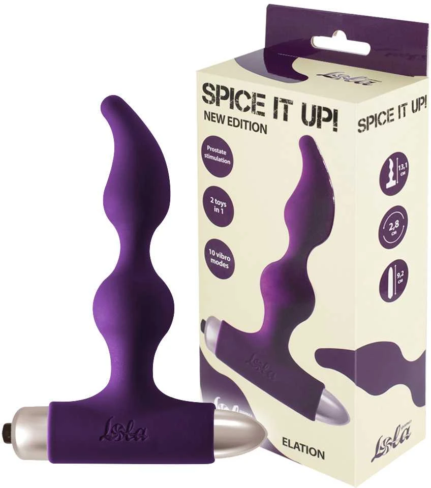 Lola Games Vibrating Plug Elation Ultraviolet su silikoniniu analiniu kištuku. Moterims ir vyrams.