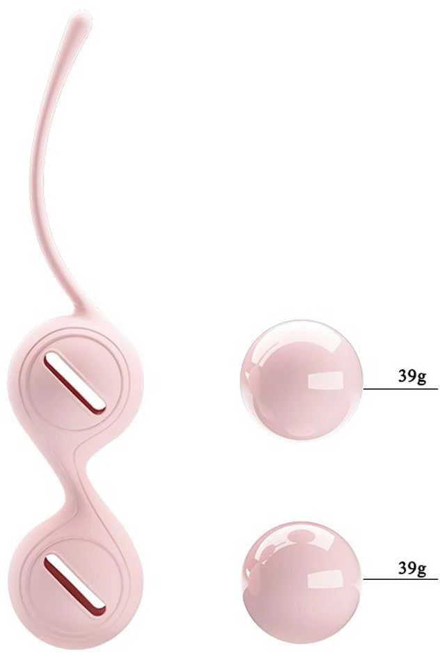 Masażery Pretty Love dvigubi stimuliuojantys Geisha Kegel orgazmo kamuoliukai