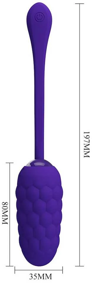 Pretty Love Smart „PRETTY LOVE“ – VIBRUOJAMAS KIAUŠINIS SU VIOLETINE ĮKRAUNAMA JŪRINĖS TEKSTŪRA