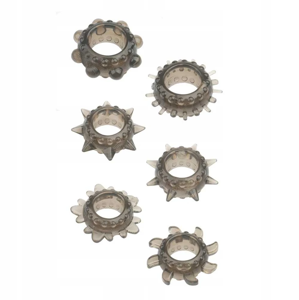 Dream Toys MENZSTUFF 6PC TEMPAMŲJŲ ŽIEDŲ RINKINYS