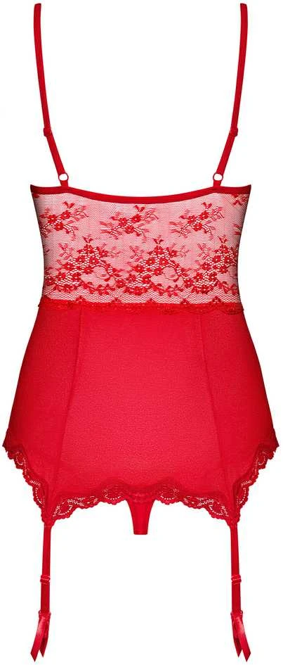 Obsessive - Lovica Corset & Thong Raudona S/M