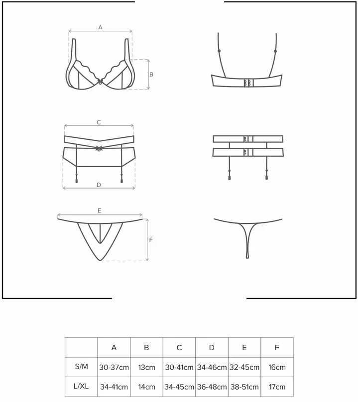 Obsessive Bra Set L/XL
