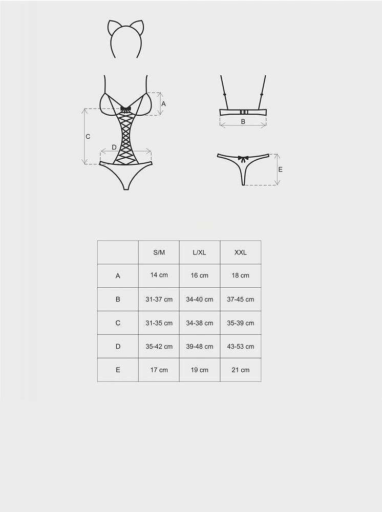 Obsessive - Gepardina 3 pcs Costume L/XL