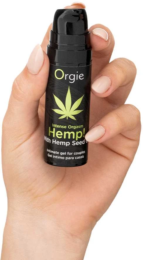Orgie Intense Orgasm Hemp Stimuliuojantis gelis su kanapių sėklų aliejumi (15 ml)