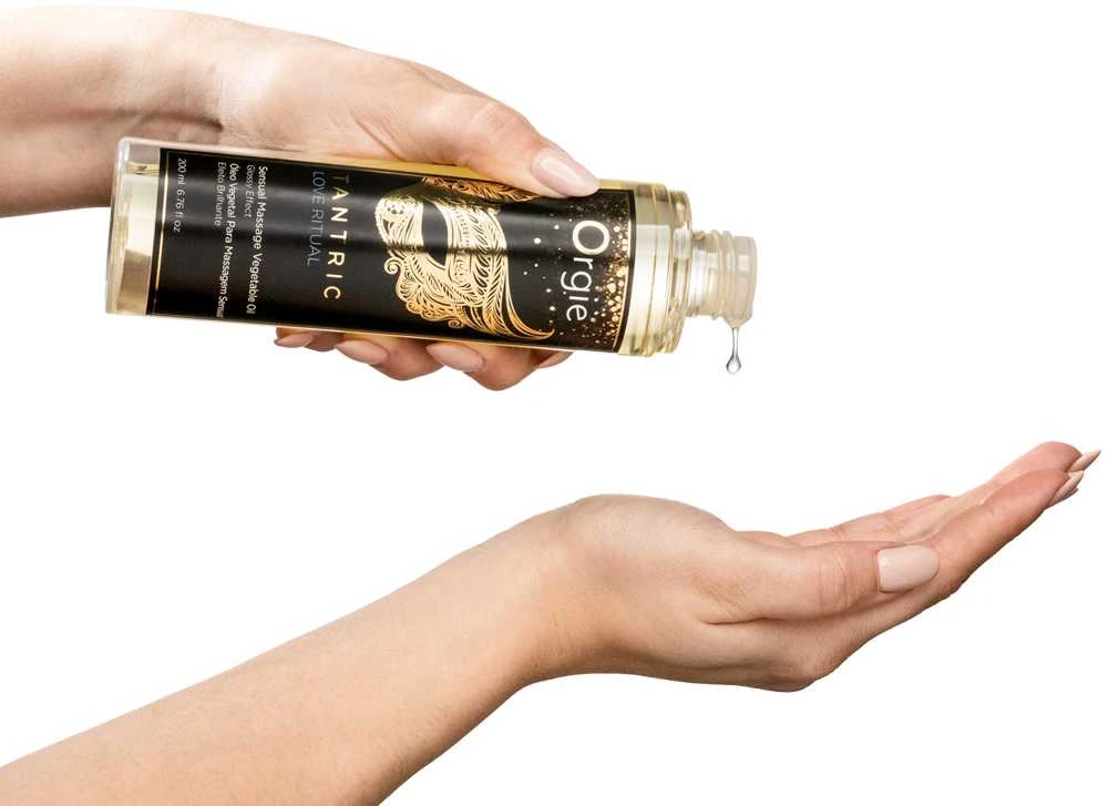 Orgie - tantrinis jausmingas masažo aliejus su vaisių ir gėlių meilės ritualu 200 ml