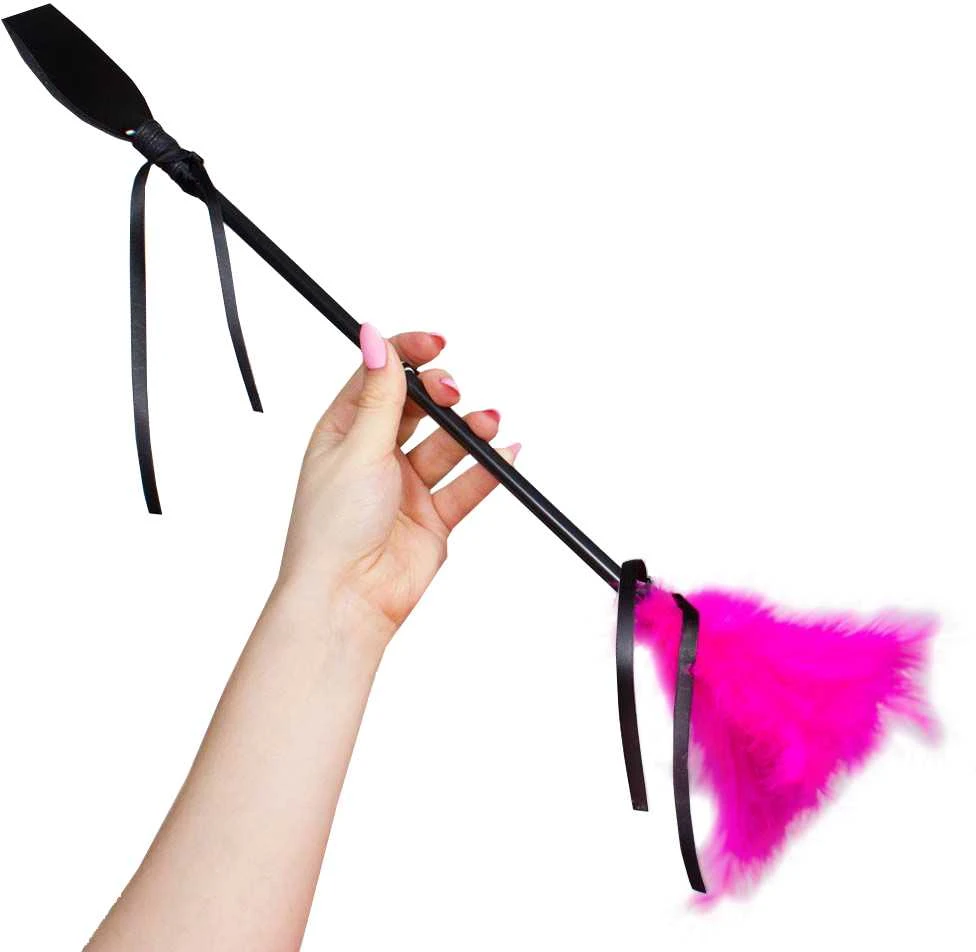 Secret Play Duster & Juodas Riding Crop