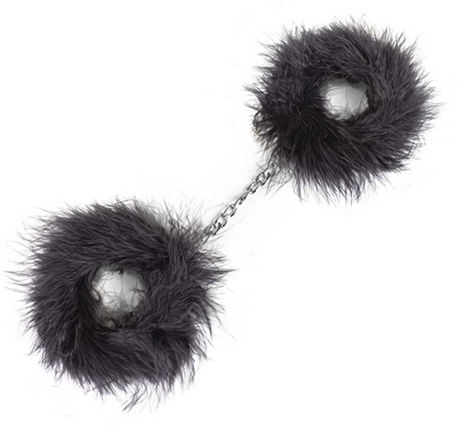 Secret Play Juodas MARABOU HANDCUFFS