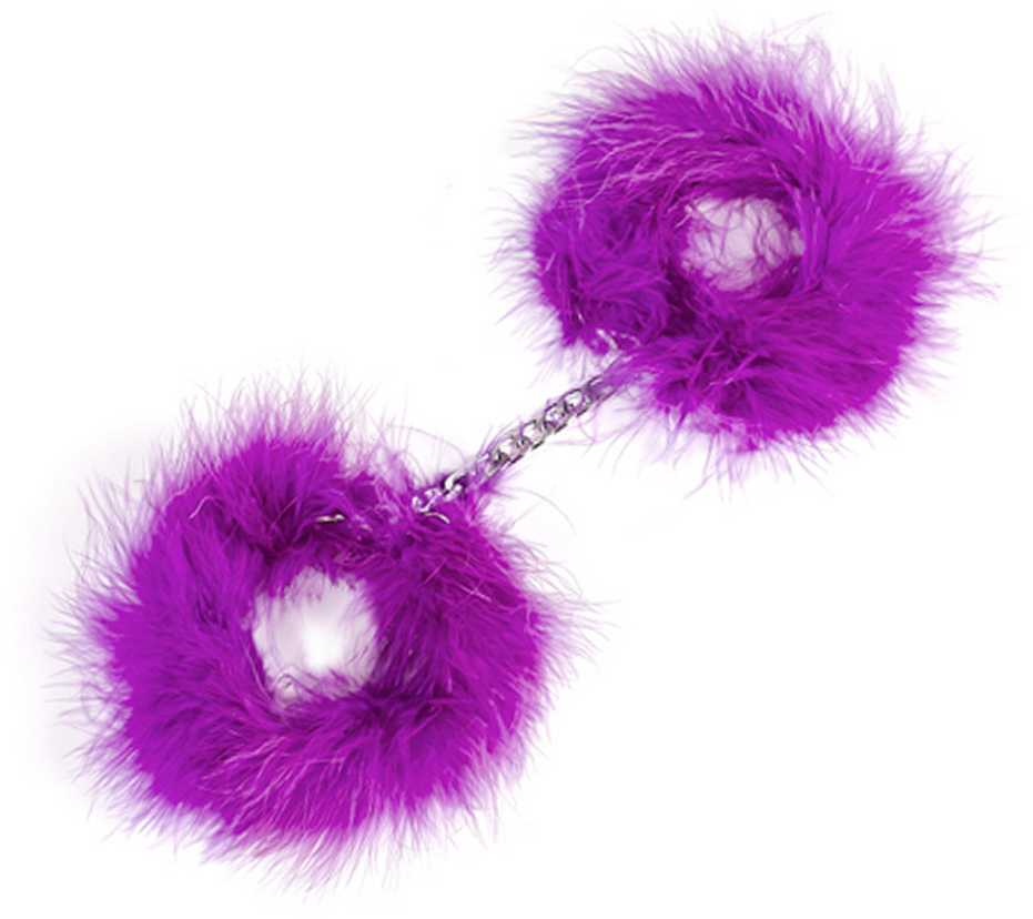 Secret Play Kajdanki-Violetinė Marabu Handcuffs