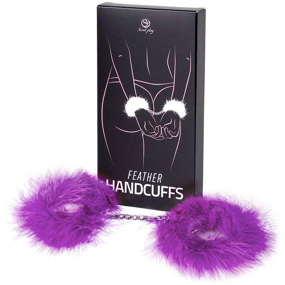 Secret Play Kajdanki-Violetinė Marabu Handcuffs
