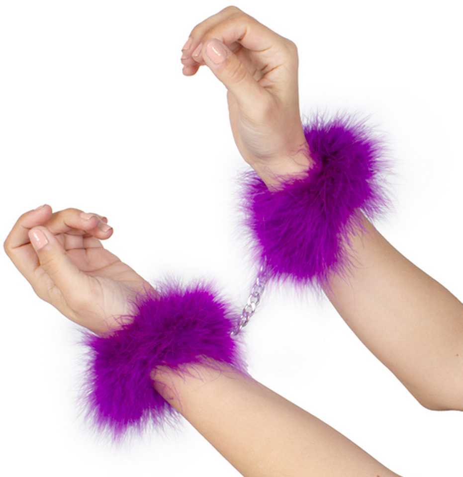 Secret Play Kajdanki-Violetinė Marabu Handcuffs