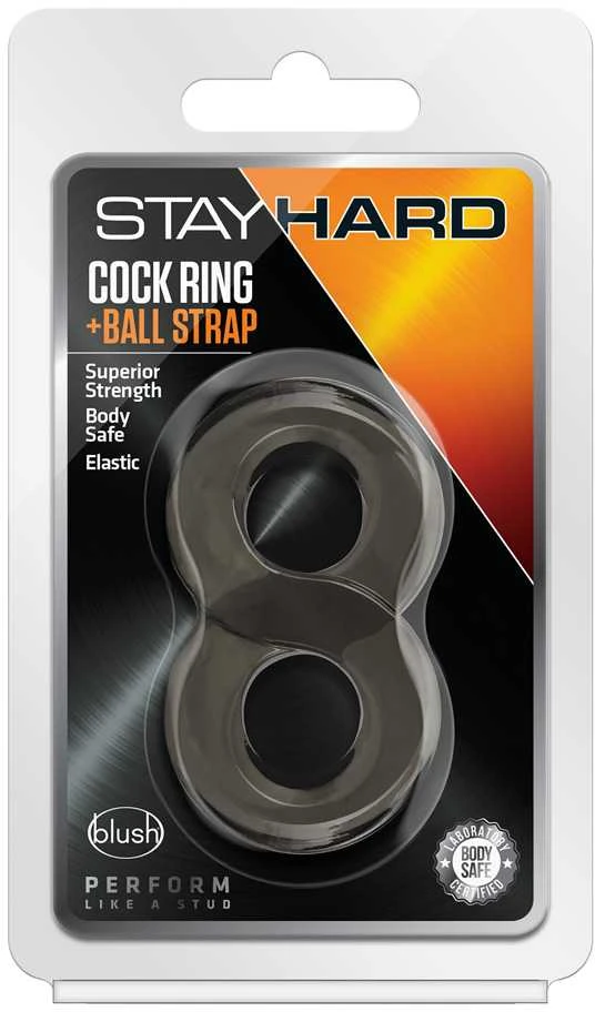 Blush STAY HARD COCK RING IR RUTULIŲ DIRŽELĖ Juodas