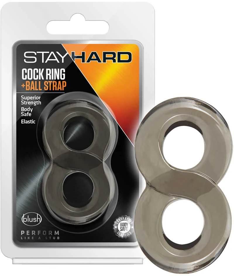 Blush STAY HARD COCK RING IR RUTULIŲ DIRŽELĖ Juodas