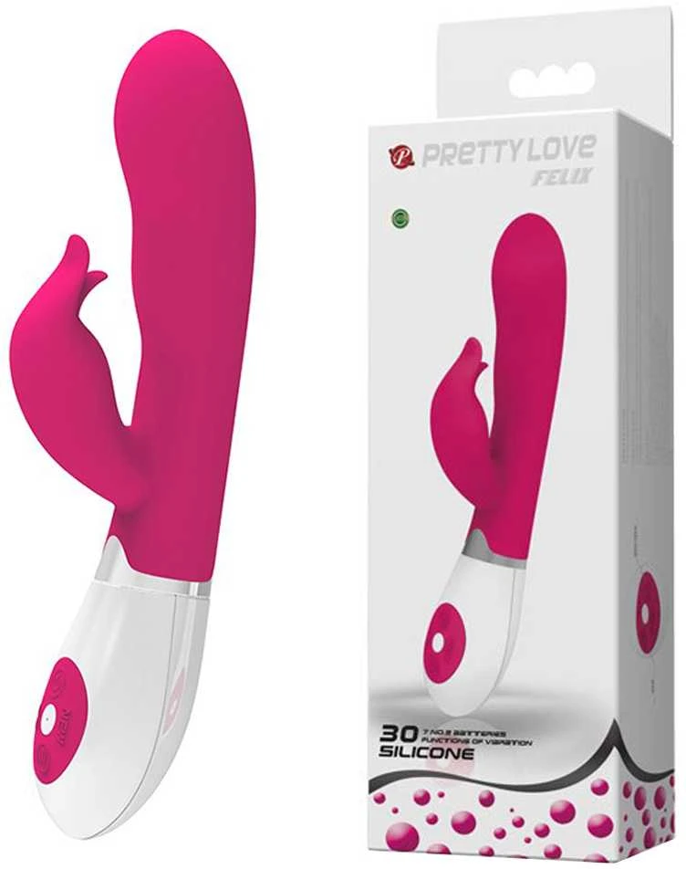 LYBAILE Pretty Love Felix-Silicone Vibrator, 30 fun. vibr. Rožinė