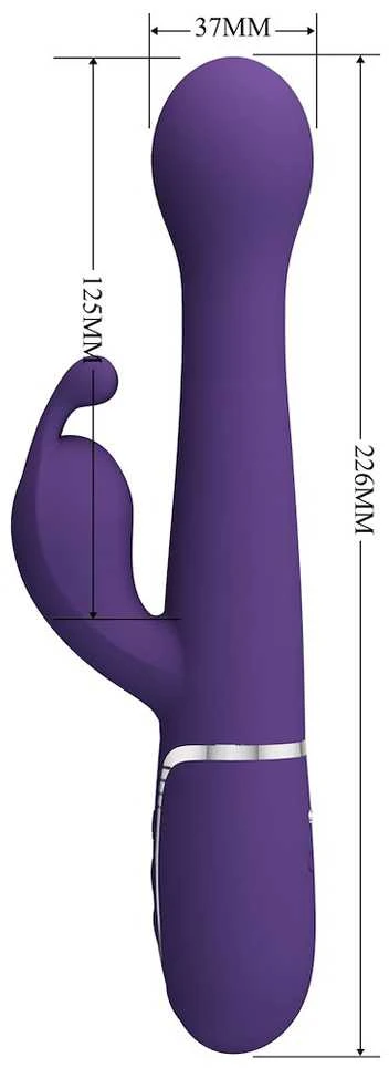 Pretty Love Flirtation PRETTY LOVE - DEJON TRIUŠIO VIBRUOTAS 3 IN 1 DAUGIAFUNKCIS VIOLETINIS