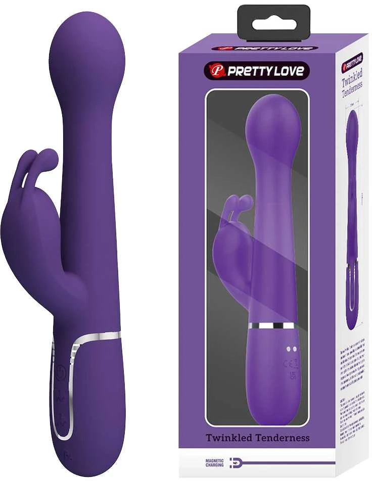 Pretty Love Flirtation PRETTY LOVE - DEJON TRIUŠIO VIBRUOTAS 3 IN 1 DAUGIAFUNKCIS VIOLETINIS
