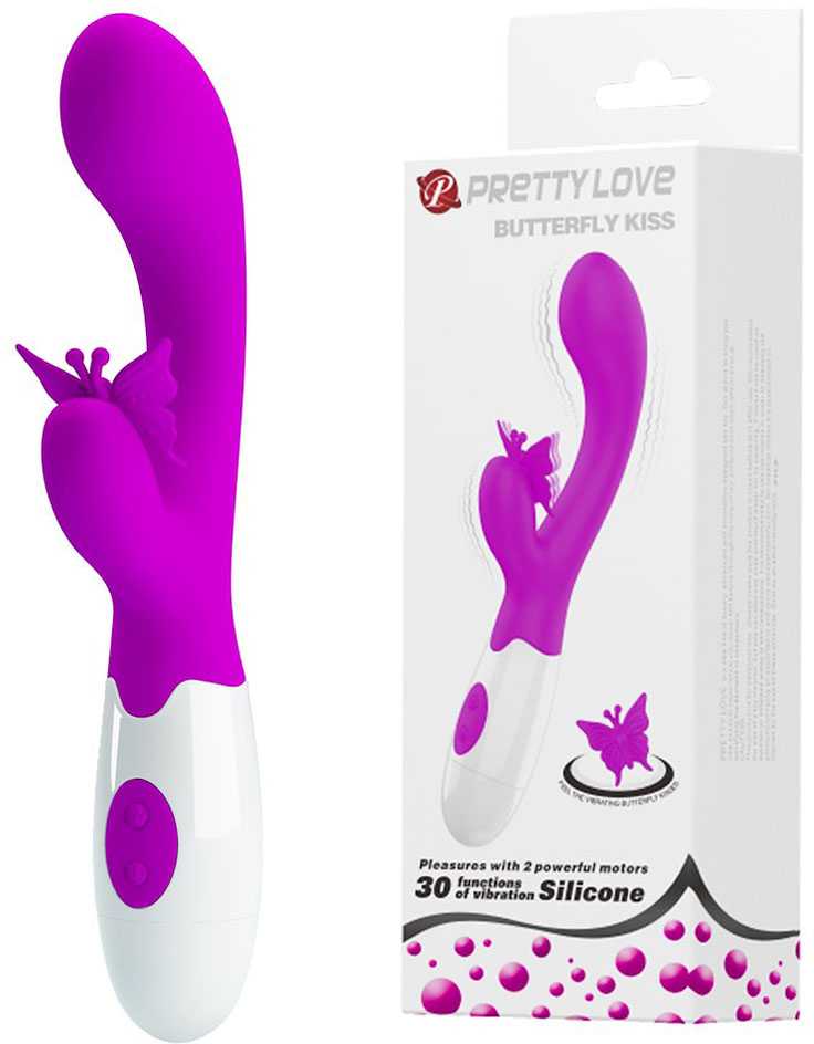 LYBAILE Pretty Love Butterfly Kiss Vibrator Rožinė