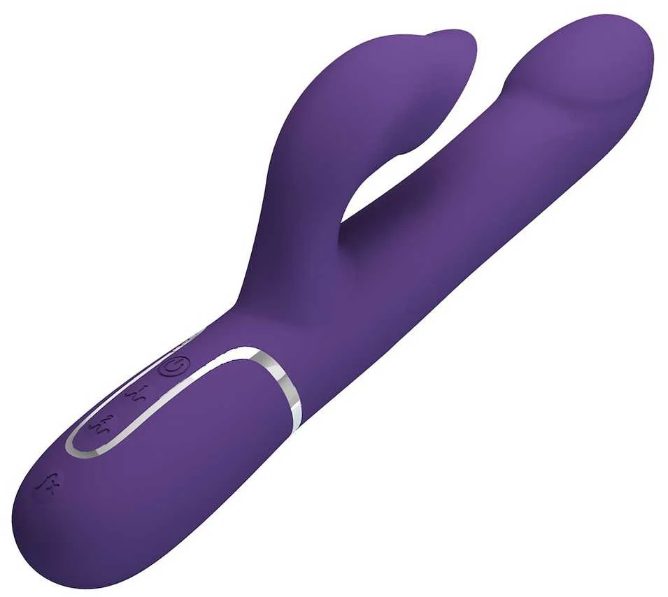 Pretty Love Flirtation PRETTY LOVE - ZALIN RABBIT VIBRUOJAMASIS PERLAI 4 IN 1 VIOLETINIS