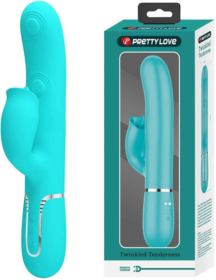 Pretty Love Flirtation Mėlynas PRETTY LOVE - Gigi light mėlynas, 7 dunksėjimo funkcijos, 7 laižymo režimai