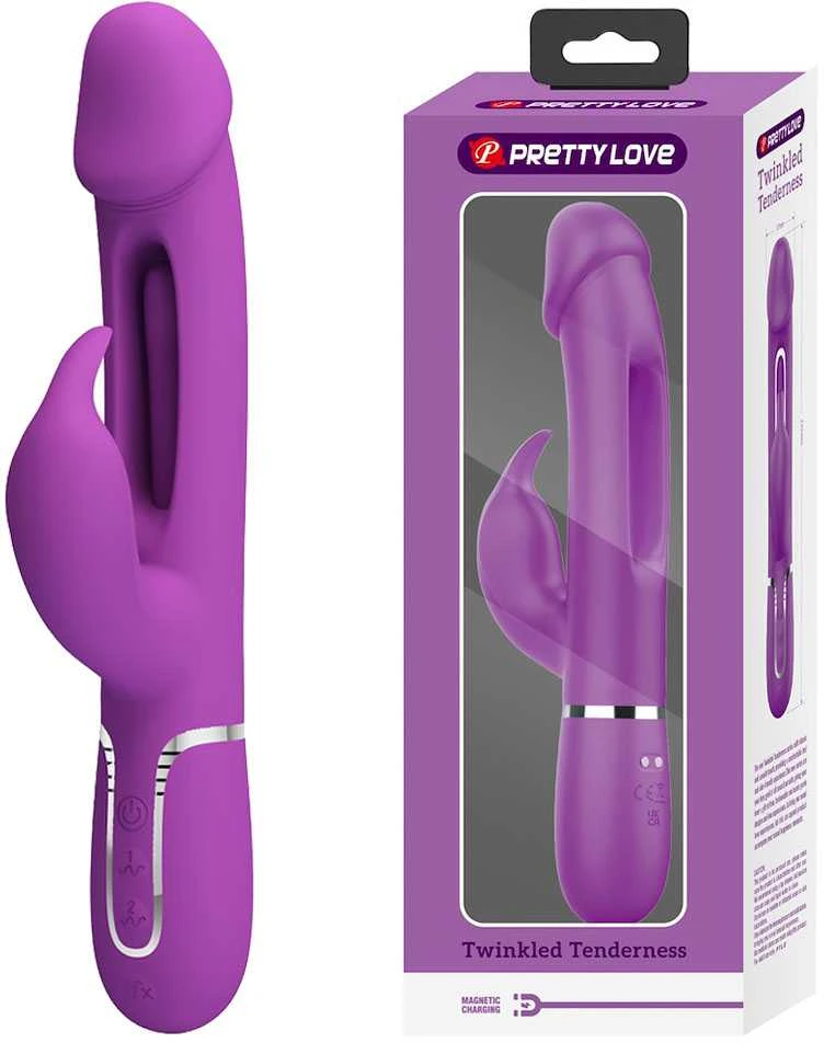 PRETTY LOVE - Kampas Violetinė, 7 vibracijos funkcijos 4 laižymo nustatymai