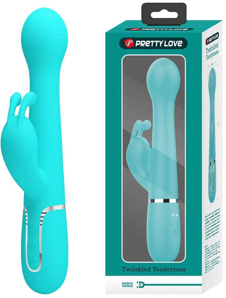 Pretty Love Flirtation PRETTY LOVE - Dejon Twinkled Tenderness, 7 vibracijos funkcijos, 4 stūmimo nustatymai, 4 sukimosi funkcijos