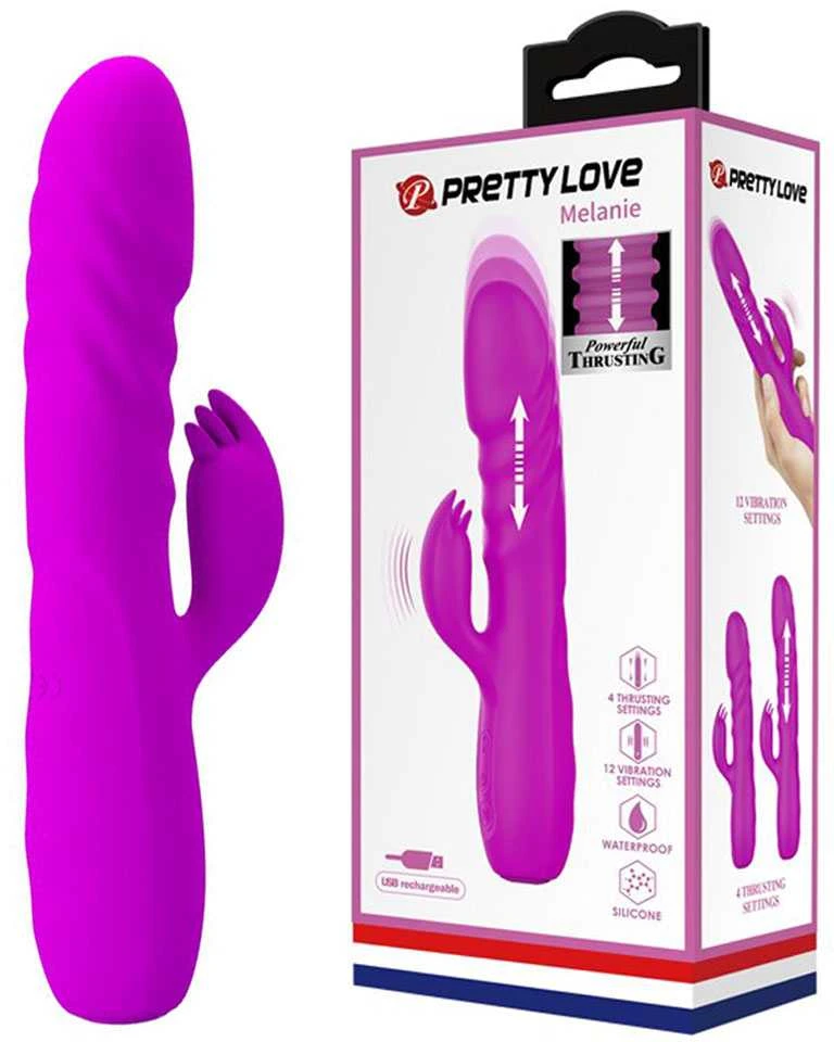 Pretty Love Flirtation PRETTY LOVE - MELANIE VIOLETINIS ĮKRAUNAMASIS TRIUŠIO VIBRUOTUVAS