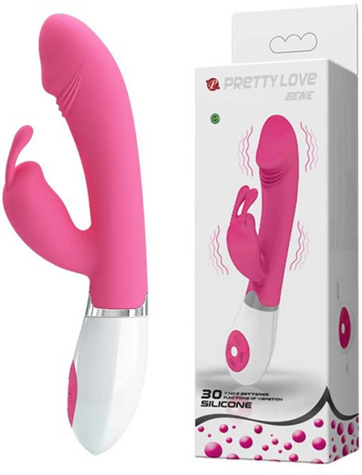 LYBAILE Pretty Love Gene-Silicone Vibrator, 30 fun. vibr. Rožinė