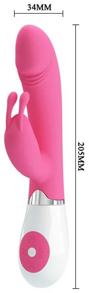 LYBAILE Pretty Love Gene-Silicone Vibrator, 30 fun. vibr. Rožinė