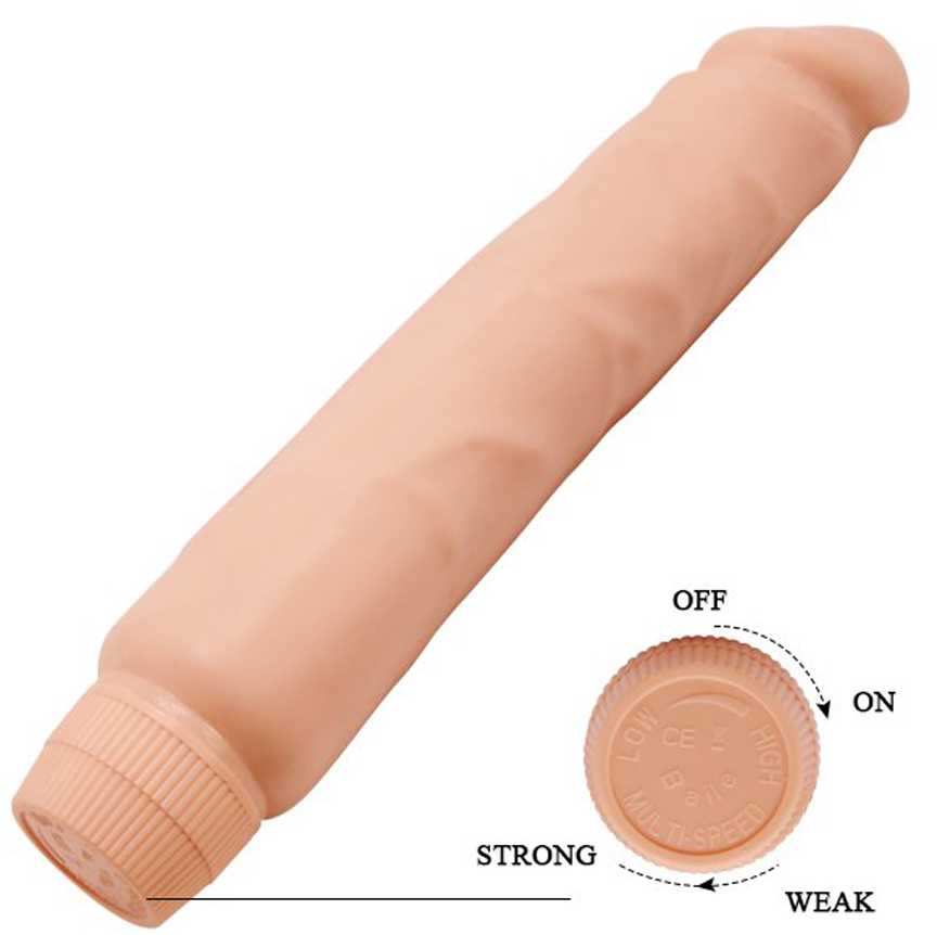 BAILE Realistinis vibratorius natūralus storas penis 22 cm