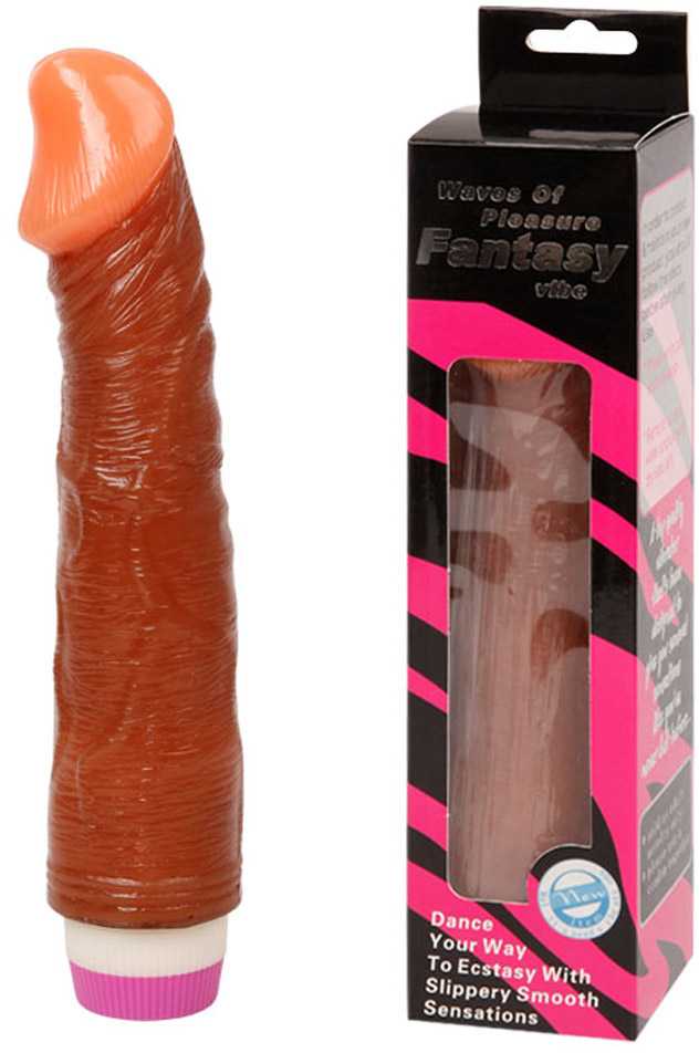 Baile Vibrators BAILE Realistiškas juodas penio vibratorius natūralus 23 cm