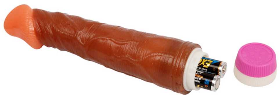 Baile Vibrators BAILE Realistiškas juodas penio vibratorius natūralus 23 cm