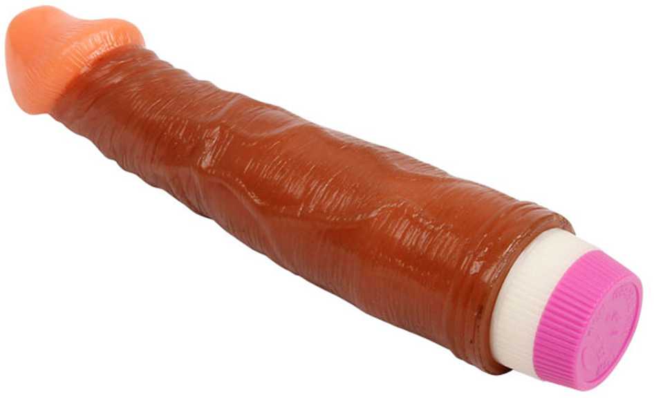Baile Vibrators BAILE Realistiškas juodas penio vibratorius natūralus 23 cm