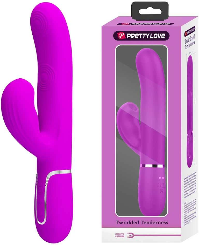 Pretty Love Flirtation GRAŽI MEILĖ - Žvilgantis švelnumas, 7 bakstelėjimo funkcijos, 7 trankymo funkcijos