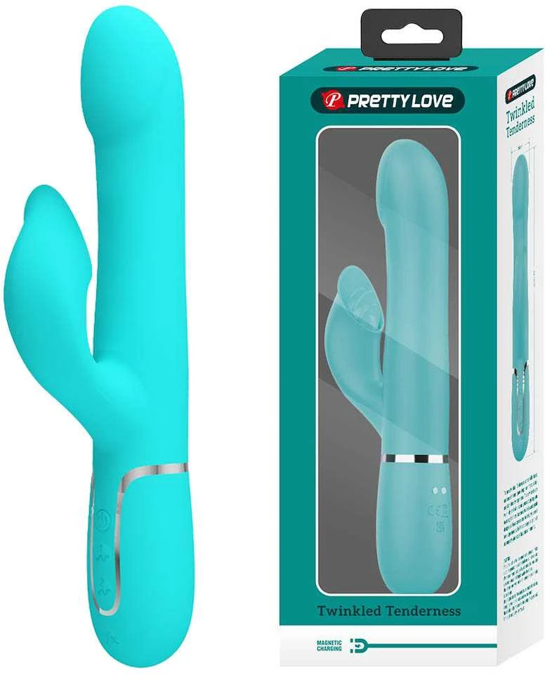Pretty Love Flirtation GRAŽUOLĖ MEILĖ – Žvilgantis švelnumas, 7 vibracijos funkcijos, 4 riedėjimo funkcijos, atminties funkcija