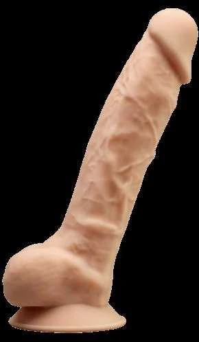 Alive Gyvas, kūno spalvos didelis, gyslotas penis su siurbtuku 21,5 cm