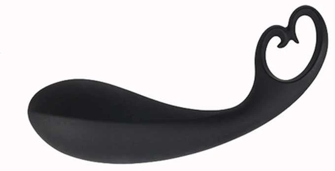 Juodas 16 cm dildo su kilpine rankena