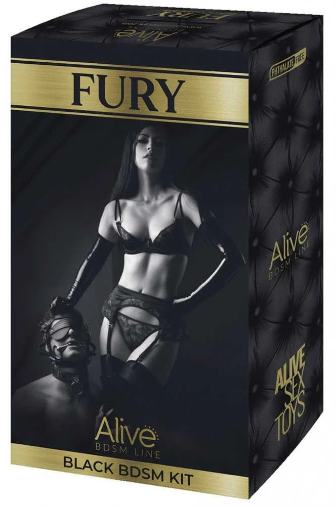 Alive Gyvi erotiniai aksesuarai Fury BDSM Kit Juodas