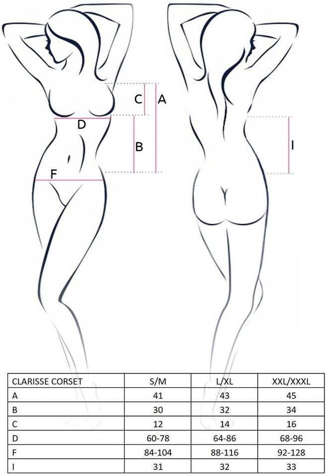 Apatiniai drabužiai-CLARISSE CORSET cream XXL/XXXL - Casmir