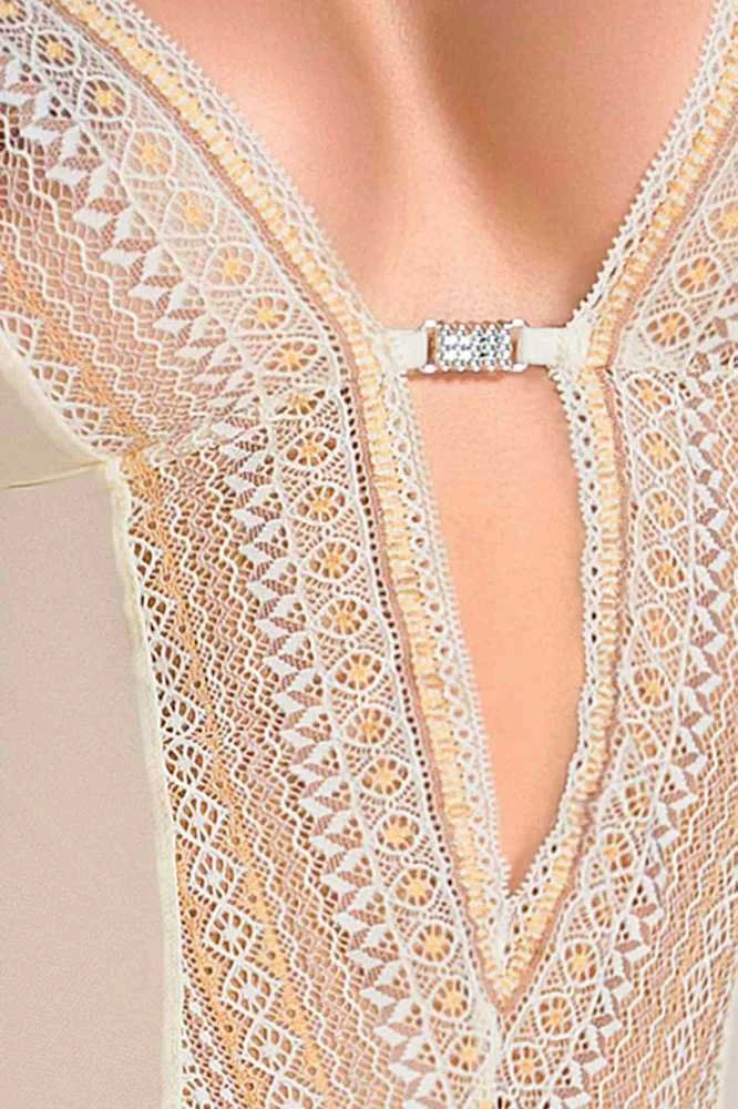 Apatiniai drabužiai-CLARISSE CORSET cream S/M - Casmir