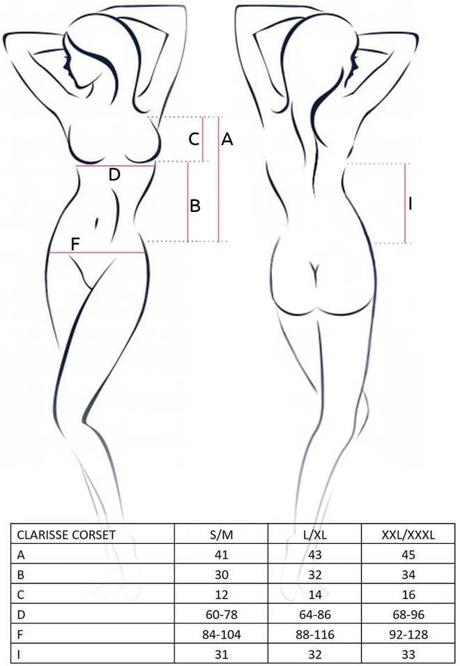 Apatiniai drabužiai-CLARISSE CORSET cream S/M - Casmir