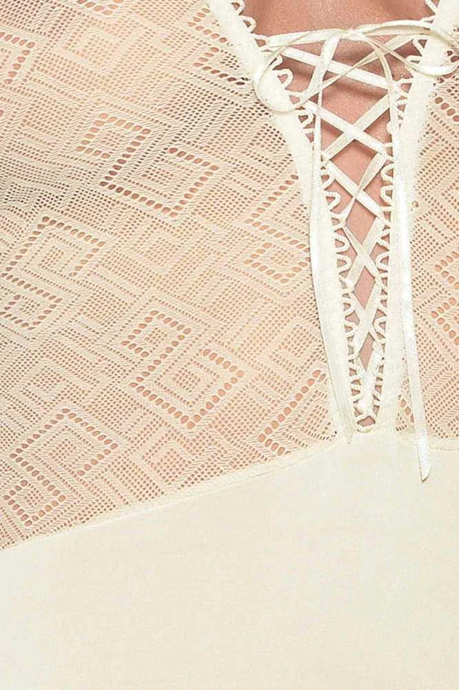 Apatiniai drabužiai-CREDA CORSET cream L/XL - Casmir