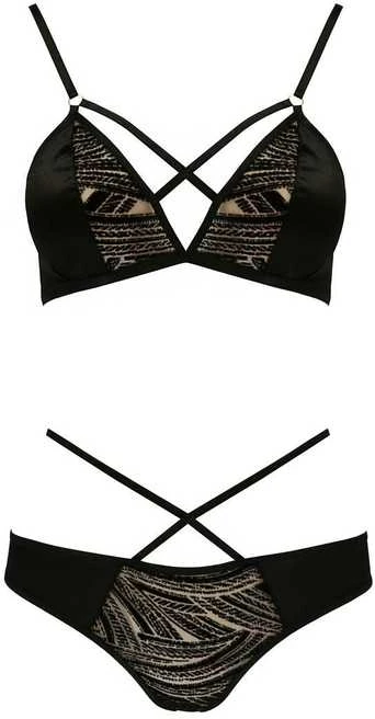 Apatiniai drabužiai-LARA BIKINI juodas S/M - Casmir