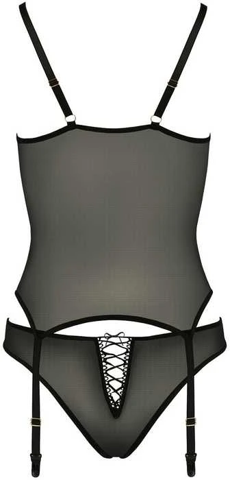 Apatiniai drabužiai-LARA CORSET juodas XXL/XXXL - Casmir