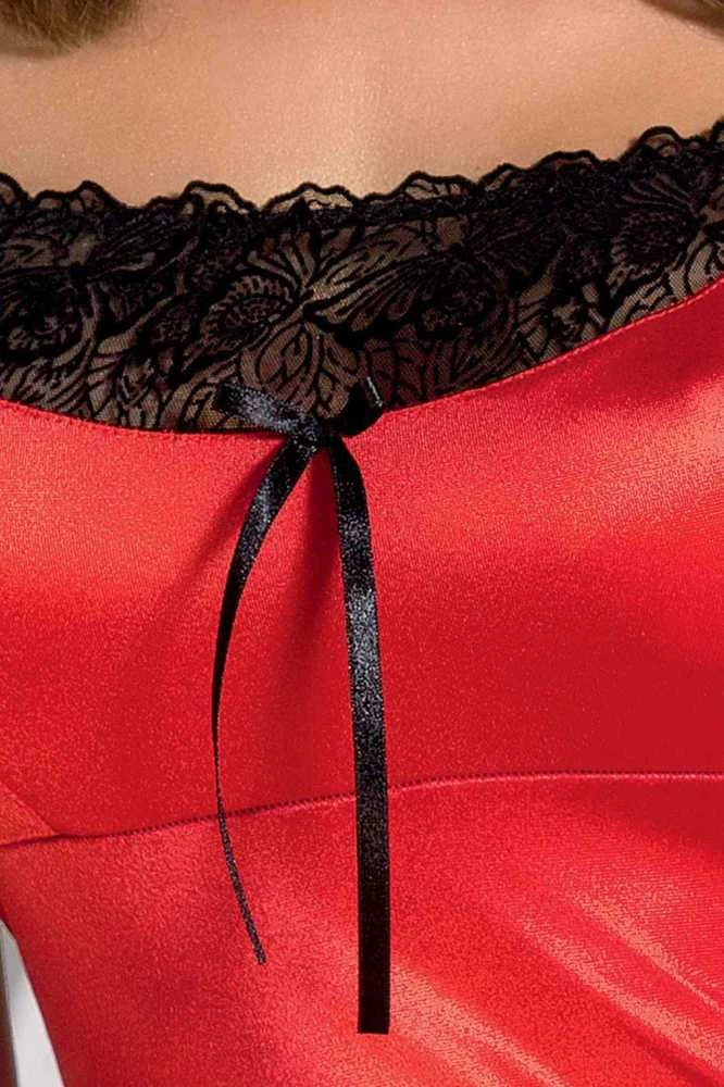Apatiniai drabužiai-LAUREN CHEMISE red L/XL - Casmir