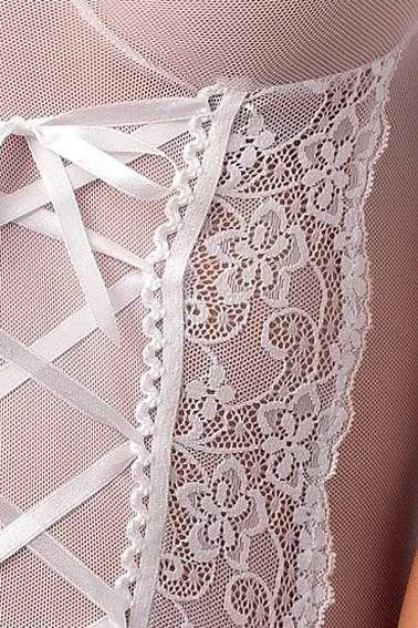 Apatiniai drabužiai-MARCELLE CORSET baltas S/M - Casmir