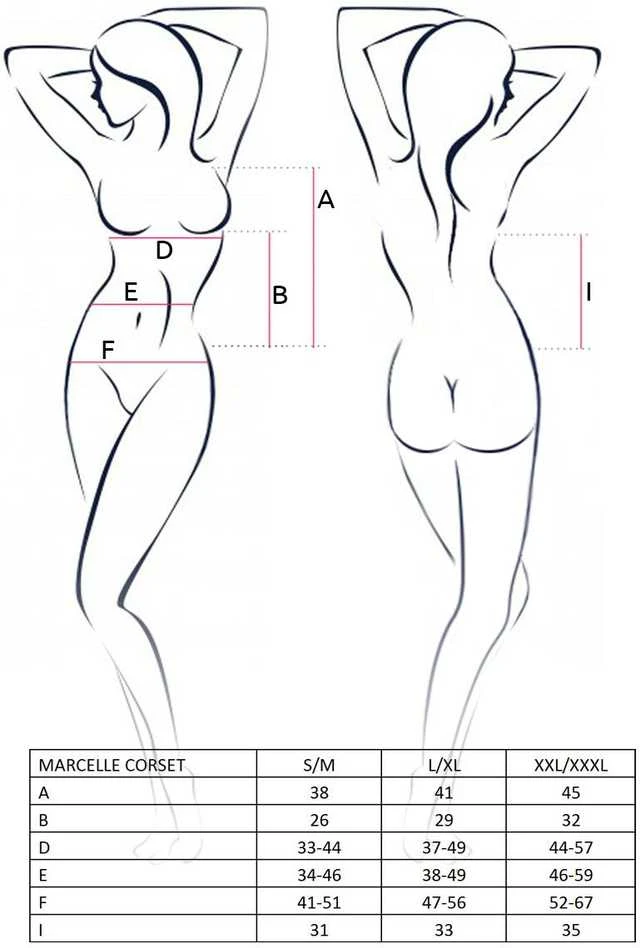 Apatiniai drabužiai-MARCELLE CORSET baltas XXL/XXXL - Casmir