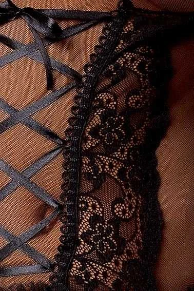 Apatiniai drabužiai-MARCELLE CORSET juodas XXL/XXXL - Casmir