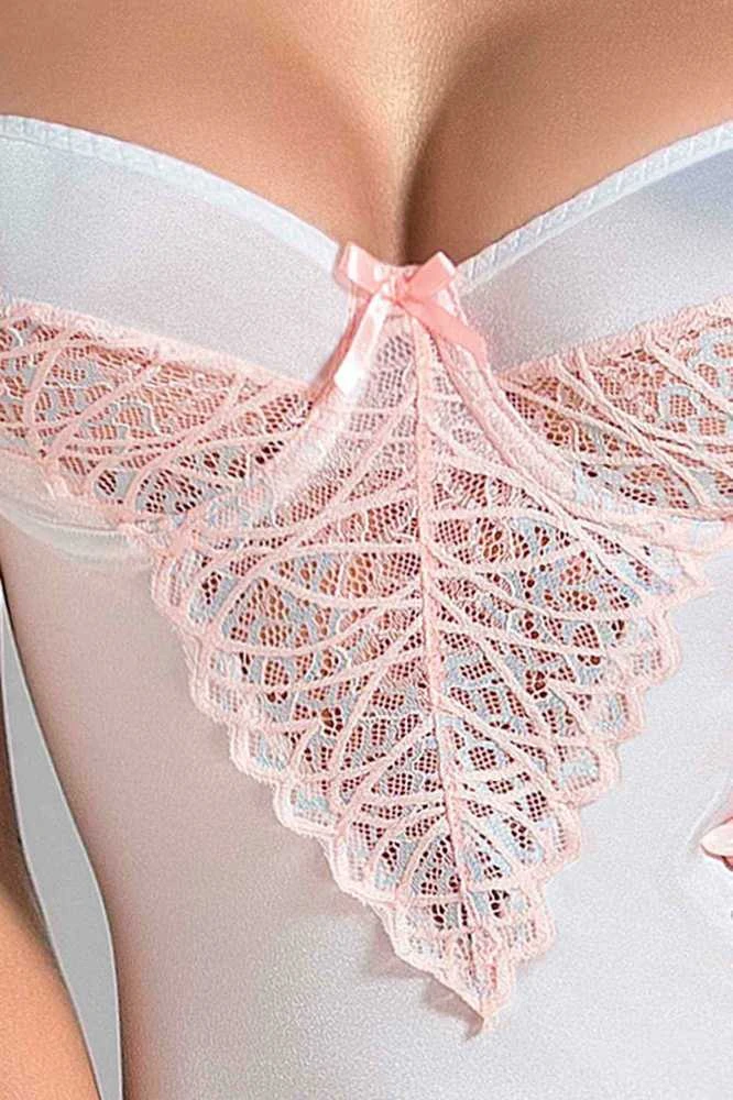 Apatiniai drabužiai-NIKITA CORSET baltas L/XL - Casmir