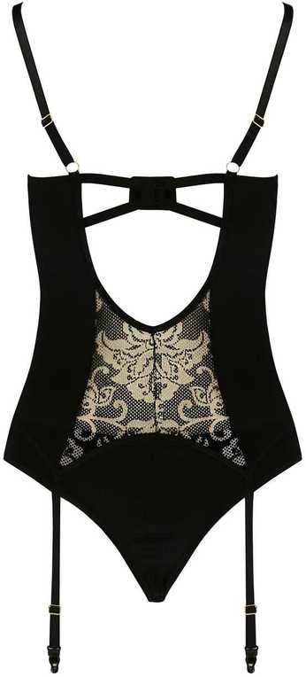 Apatiniai drabužiai-VICTORIA CORSET juodas XXL/XXXL - Casmir