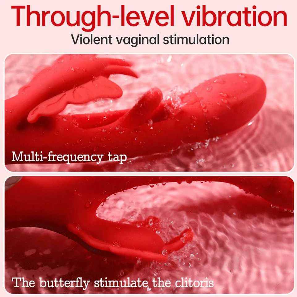 B Series Cute Dvigubas blykstelis vibratorius